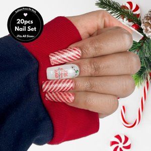 “Festive” 20 Pcs Press-On Nails
